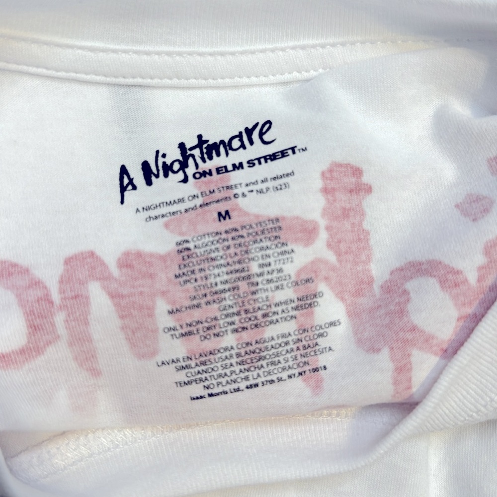 A Nightmare on Elm Street Freddy Krueger unisex graphic T-shirt, medium NWT - Picture 3 of 5